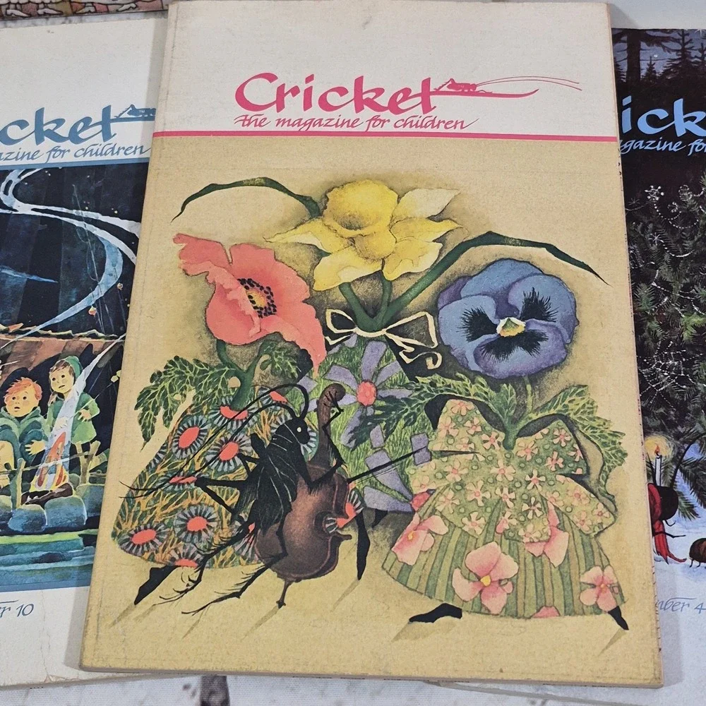 Cricket Magazine for Children Lot of 6 Issues Vintage 1970's